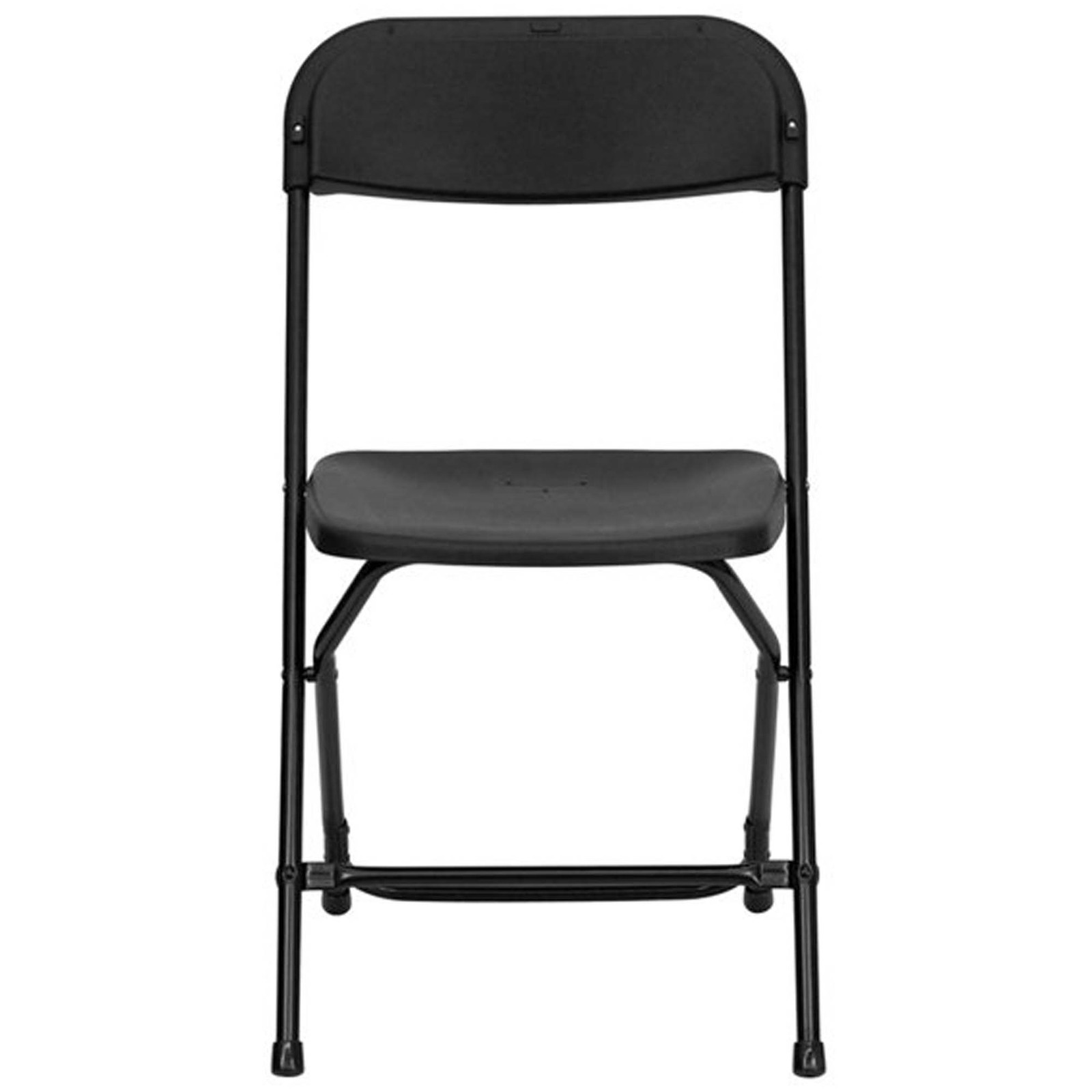Plastic Folding Chairs Black 10 Pack Indoor Outdoor Event Party 700 lb Capacity