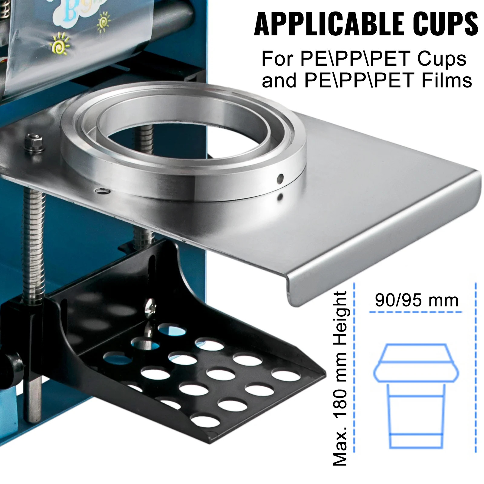 Manual Cup Sealing Machine for 90/95 mm Cups — 300-500/h