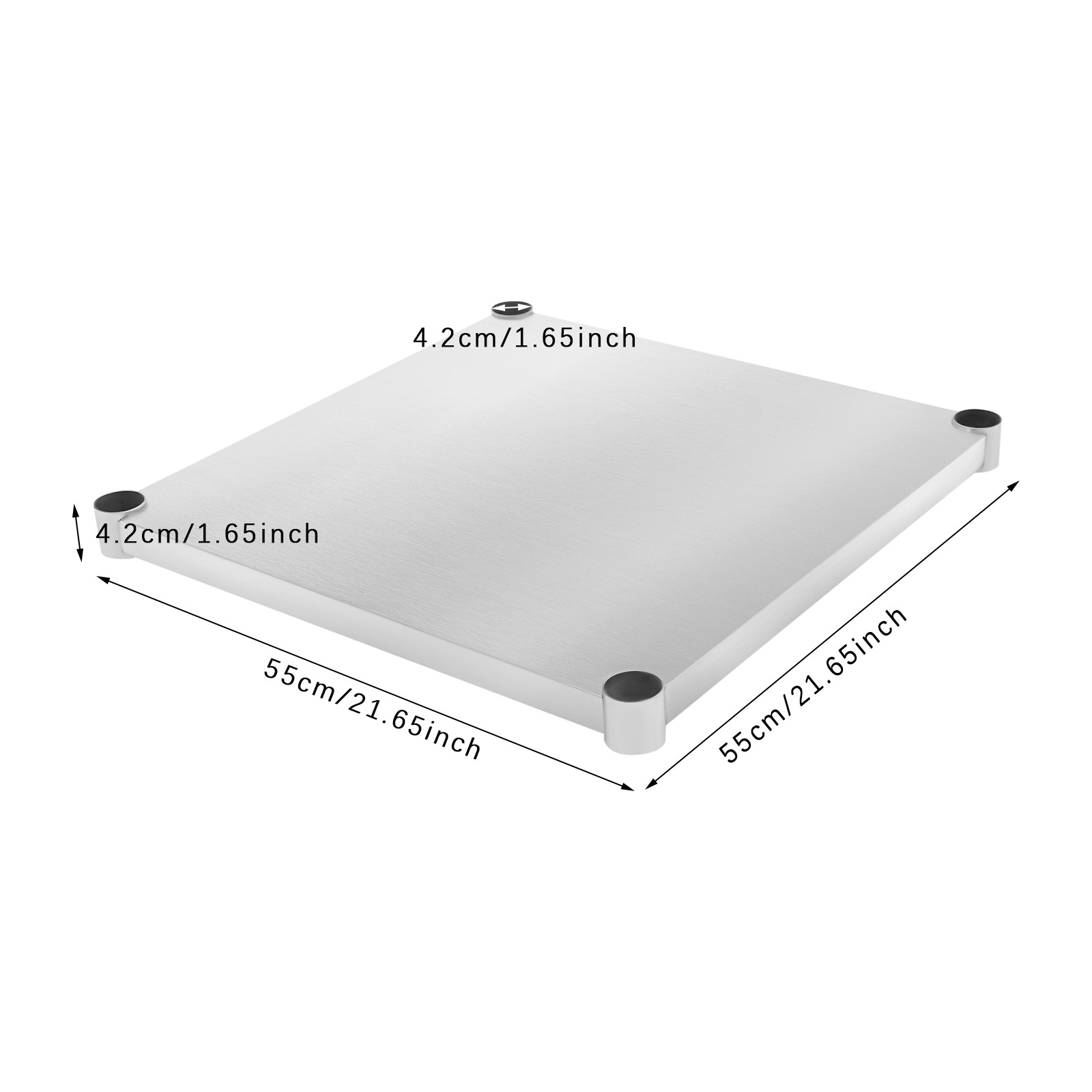 100kg Stainless Steel Table Adjustable Lower Shelf Under Shelf For Work Tables