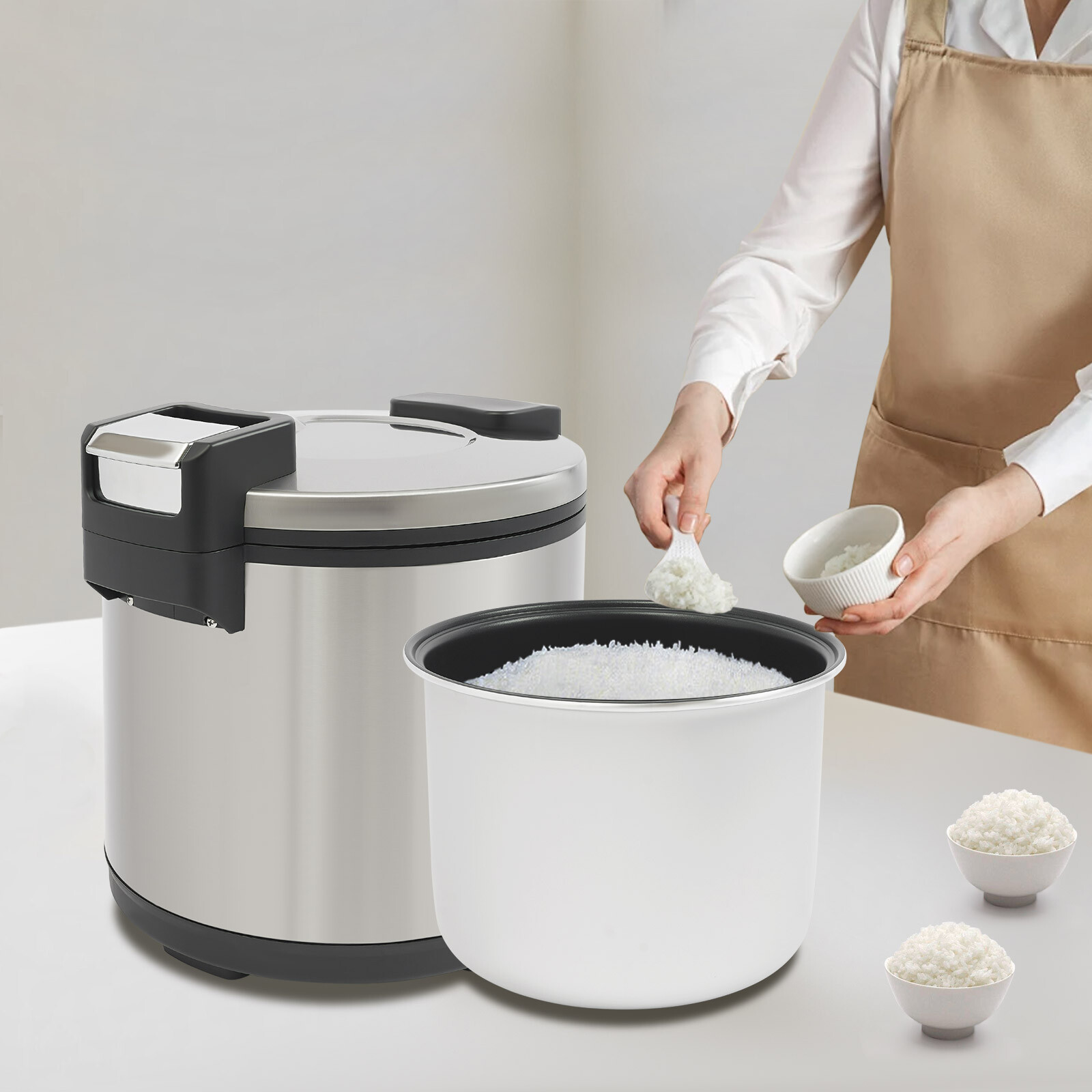 Modern 19L/20Qt Electric Rice Warmer Commercial Rice Warmer with Rice Scoop
