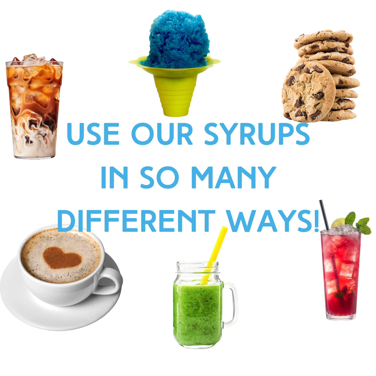 Shaved Ice Syrup Snow Cone Syrup Hypothermias Flavors 6 Pack (96 Fl Oz Total)