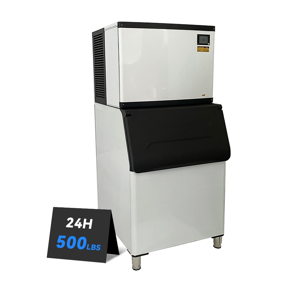 500 LBS/24H Commercial Ice Maker Split Ice Cube Machine 440Lbs Storage 220V