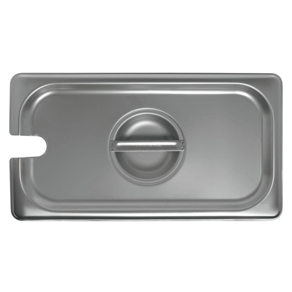 HUBERT Slotted Steam Table Pan Cover 24 Gauge Stainless Steel 1/3 Size