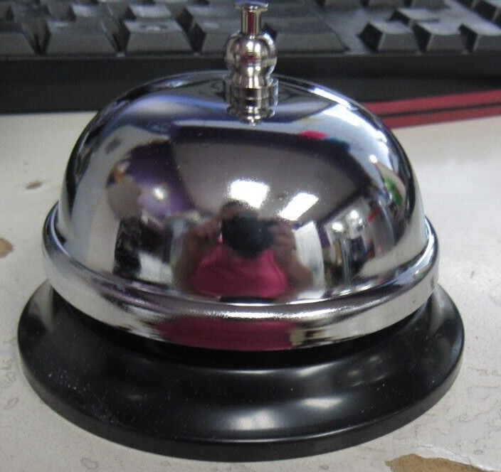 TABLECRAFT PRODUCTS COMPANY 8381 Metal Call Bell, «Ring For Service» Bell