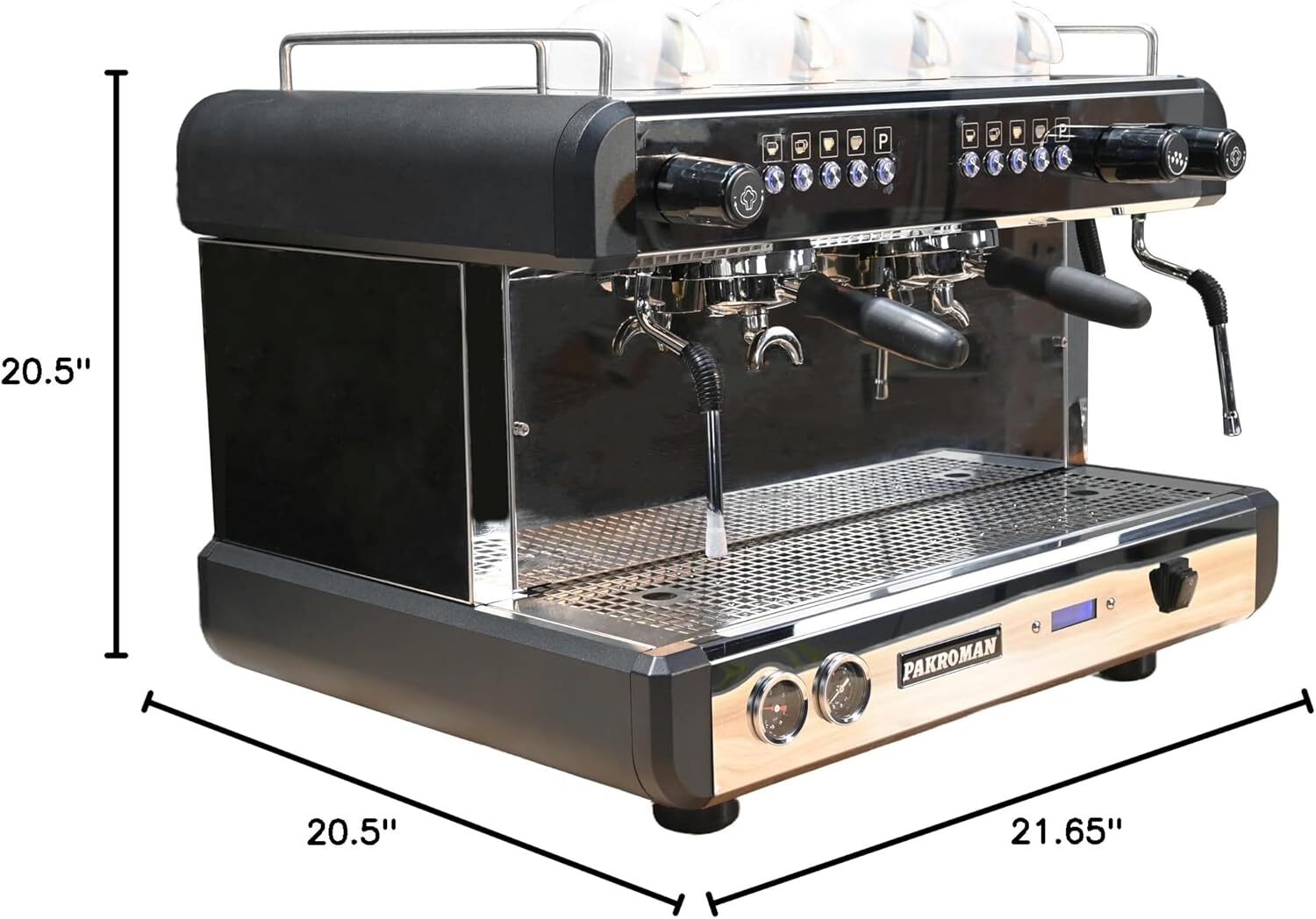 Commercial-Grade Semi-Automatic 2-Group Espresso Machine 1.6-Gallon Boiler LTL
