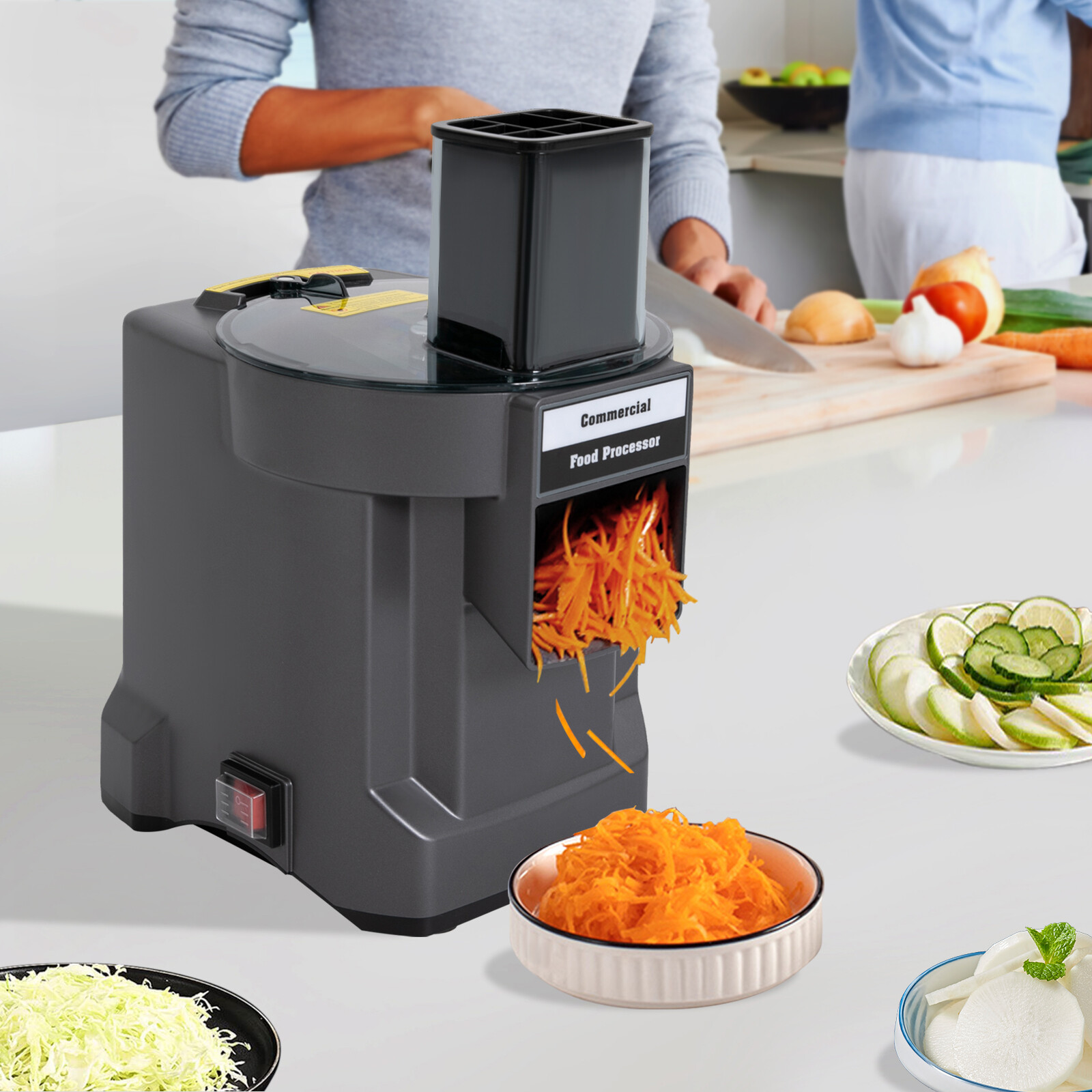3-In-1 Electric Food Slicer Shredder Dicer Commercial Vegetable Processor 110W