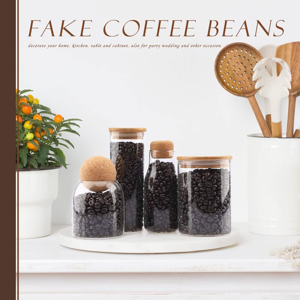 Artificial Coffee Beans 300Pcs Simulation Fake Coffee Beans for Home Kitchen …