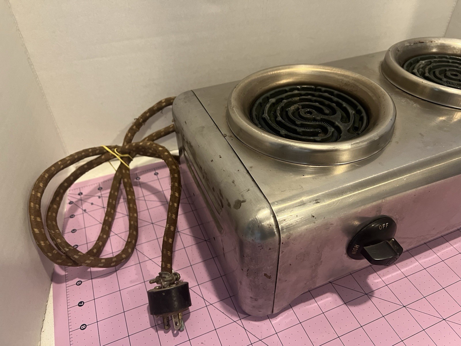 VINTAGE 1950’s Wilbur Curtis E2 SS Coffee DUAL Server Warmer Stainless Steel USA