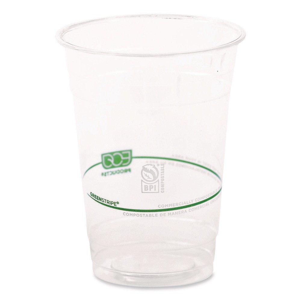 Eco-Products EPCC16GSPK 16 oz. GreenStripe Cold Cups – Clear (50/Pack) New
