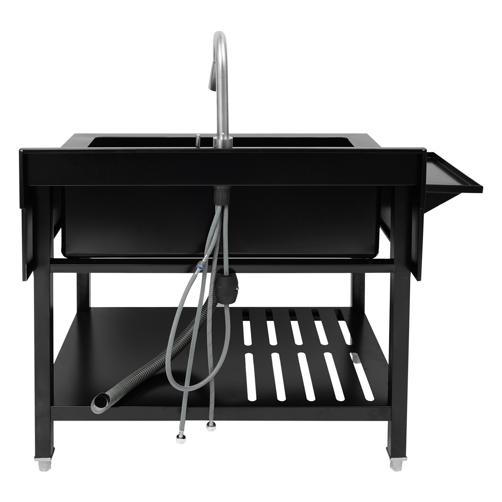 Kitchen Sink Stainless Steel Sink Single Bowl Kitchen Sink with Pull-Out Faucet