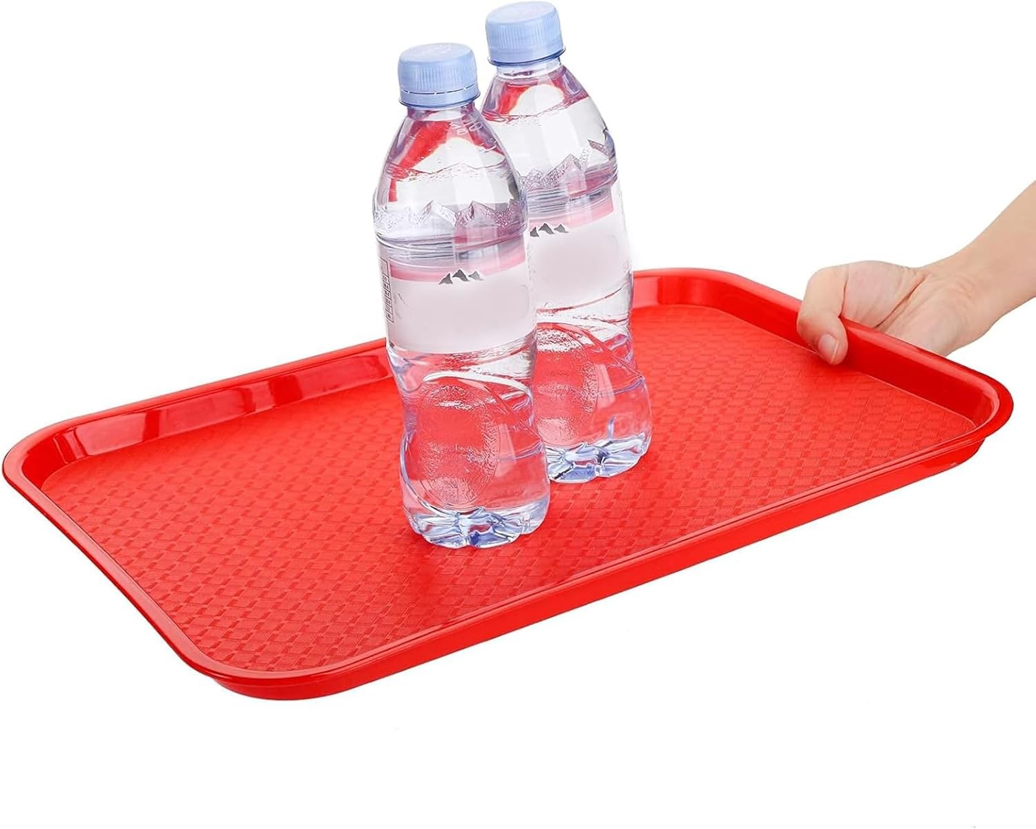 Yarlung 6 Pack Plastic Fast Food Trays, 16×12 Inches Restaurant Serving Trays