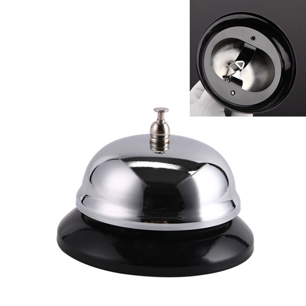 2 Pcs Hand Service Bell Meal Bells Stainless Steel for Restaurant