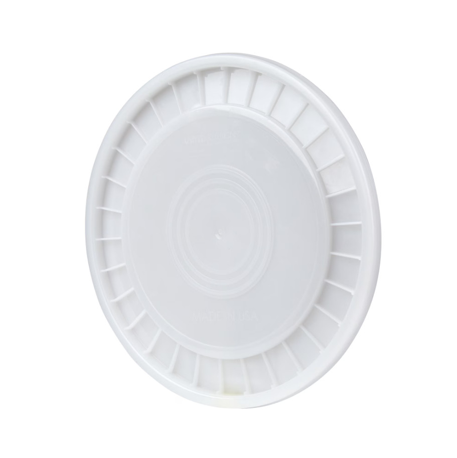 12 Pack United Solutions 5 Gallon Round Plastic Utility Bucket Lid, White 1 Each