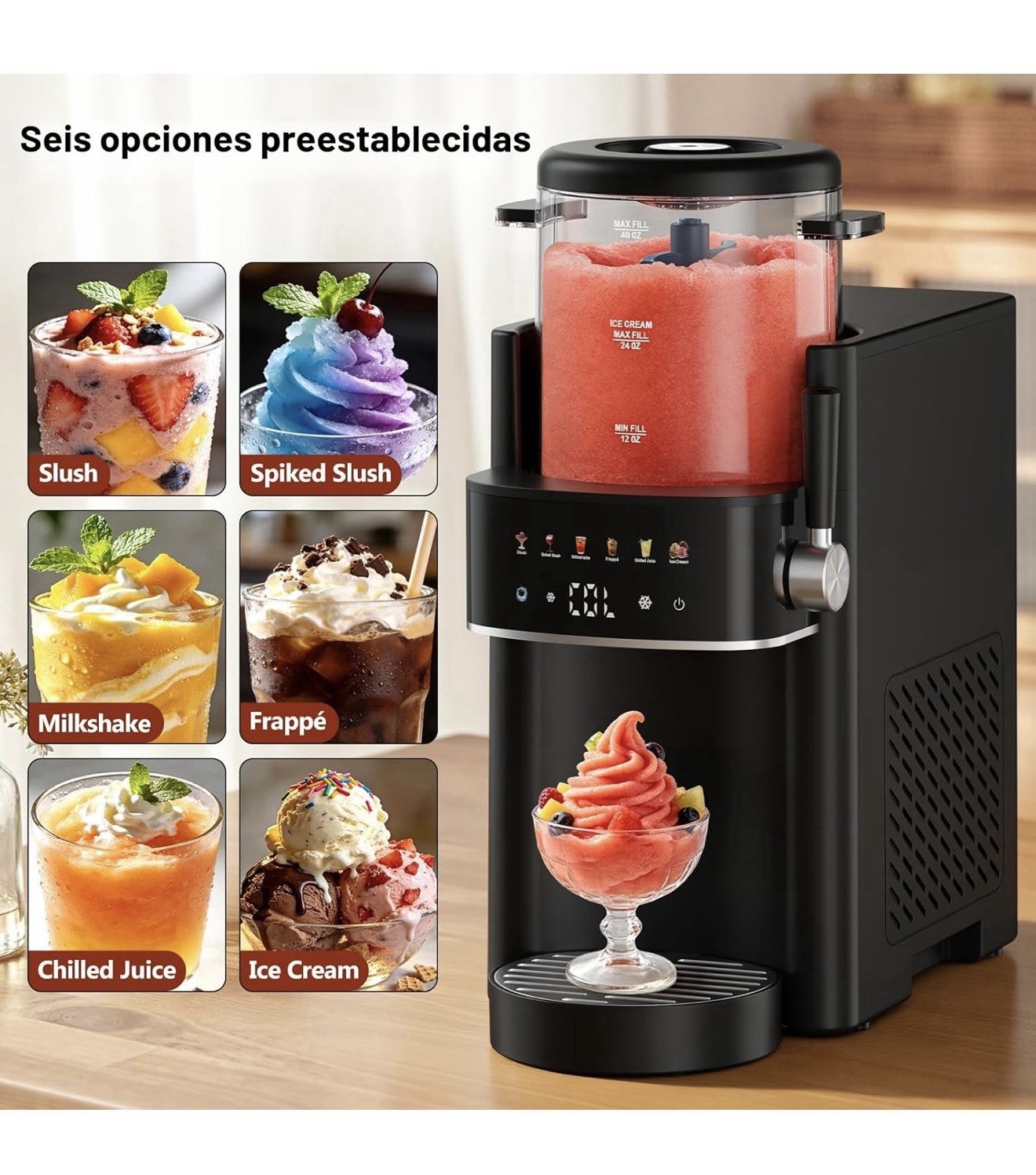 Frozen Drink & Slush Machine Slushie SCM-1G, 1 Bowl 40 oz Standard Pourover