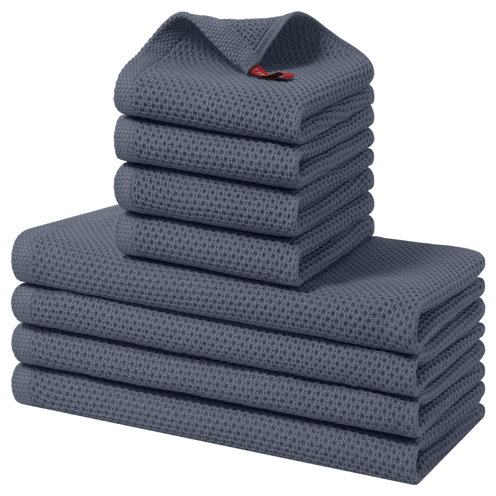 Homaxy 100% Cotton Waffle Weave Kitchen Dish Cloths – Ultra Soft & Absorbent