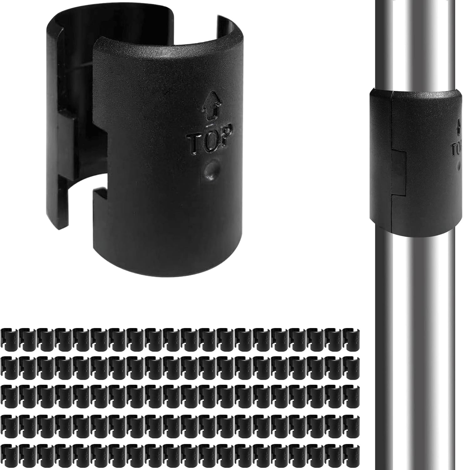 Wire Shelf Clips – 100 Pack Plastic Metal Shelf Clips, 1 Inch Wire Shelf Clips f