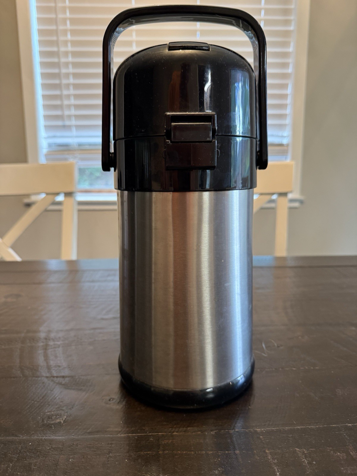 Thermos The Pampered Chef Stainless Steel Airpot Lever Coffee Beverage Dispenser