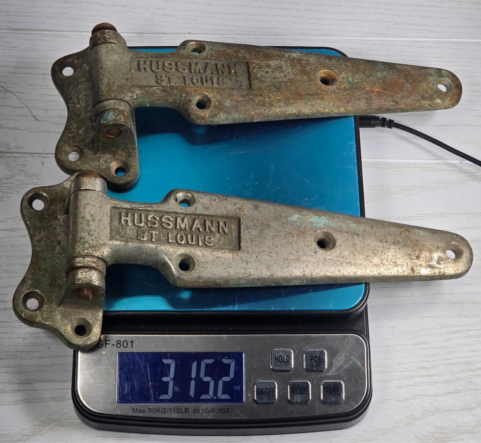 Hussmann St Louis Door Hinges Solid Brass Cast Iron Cooler Refrigerator USA