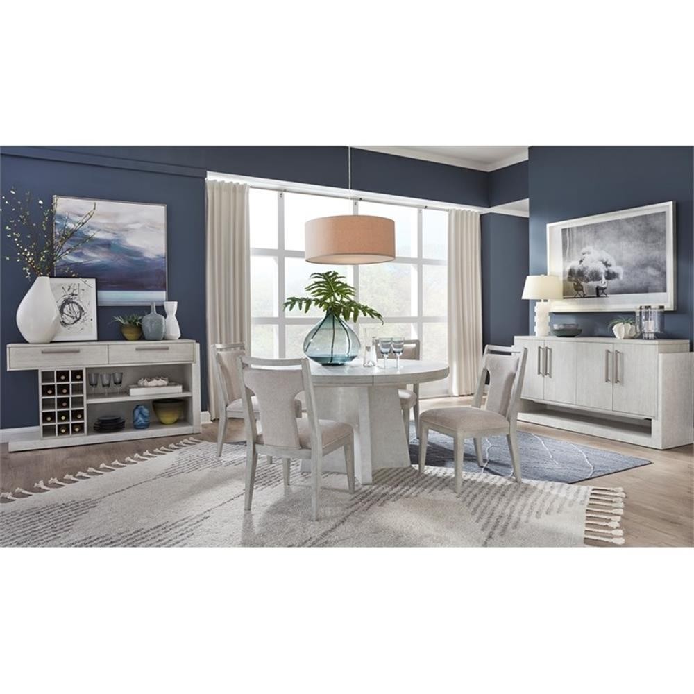 Bowery Hill Server in Misty Cloud With Wine Storage and 150 lb Capacity