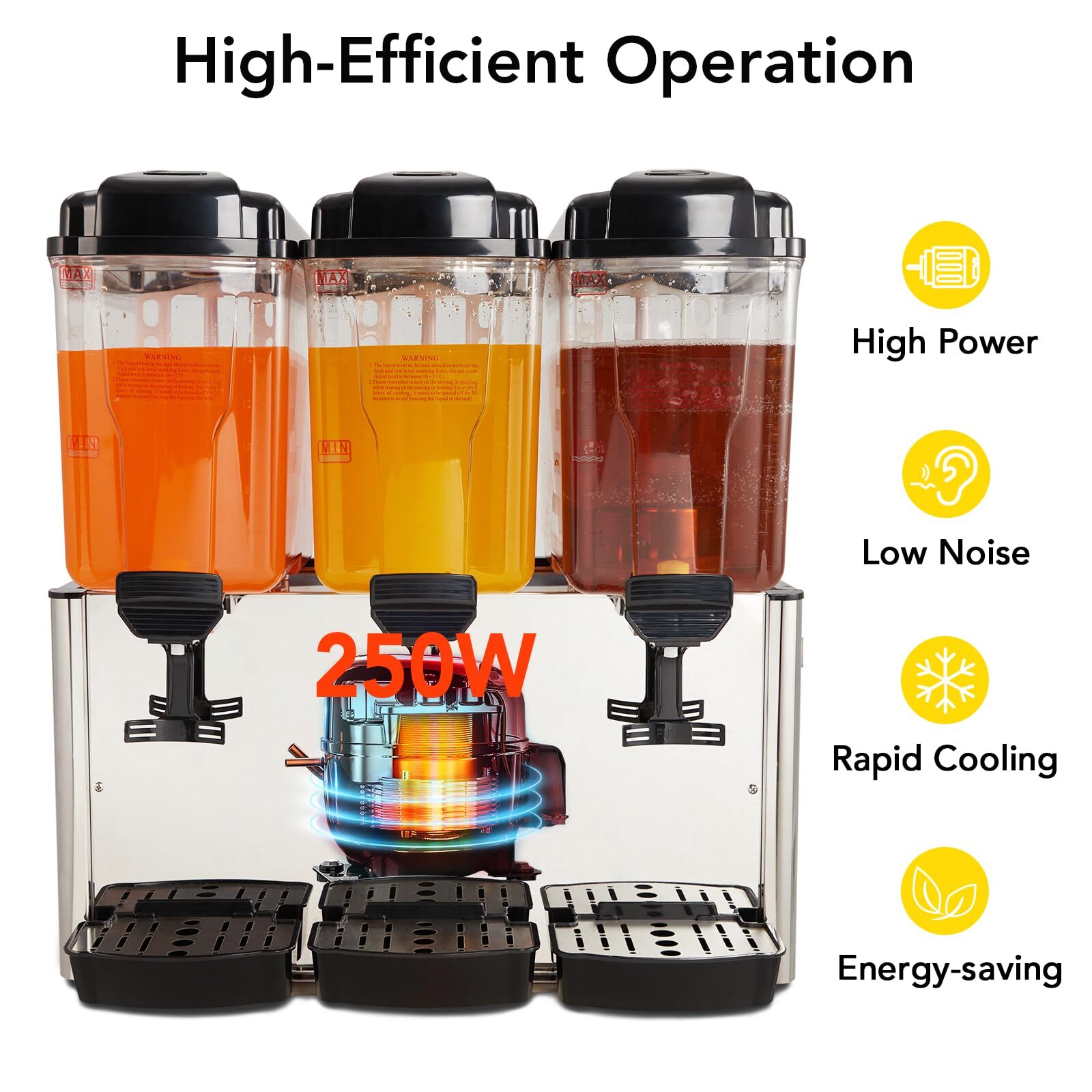 Commercial Juice Dispenser 14.25Gallon Cold Beverage Drink Dispenser Machine 54L