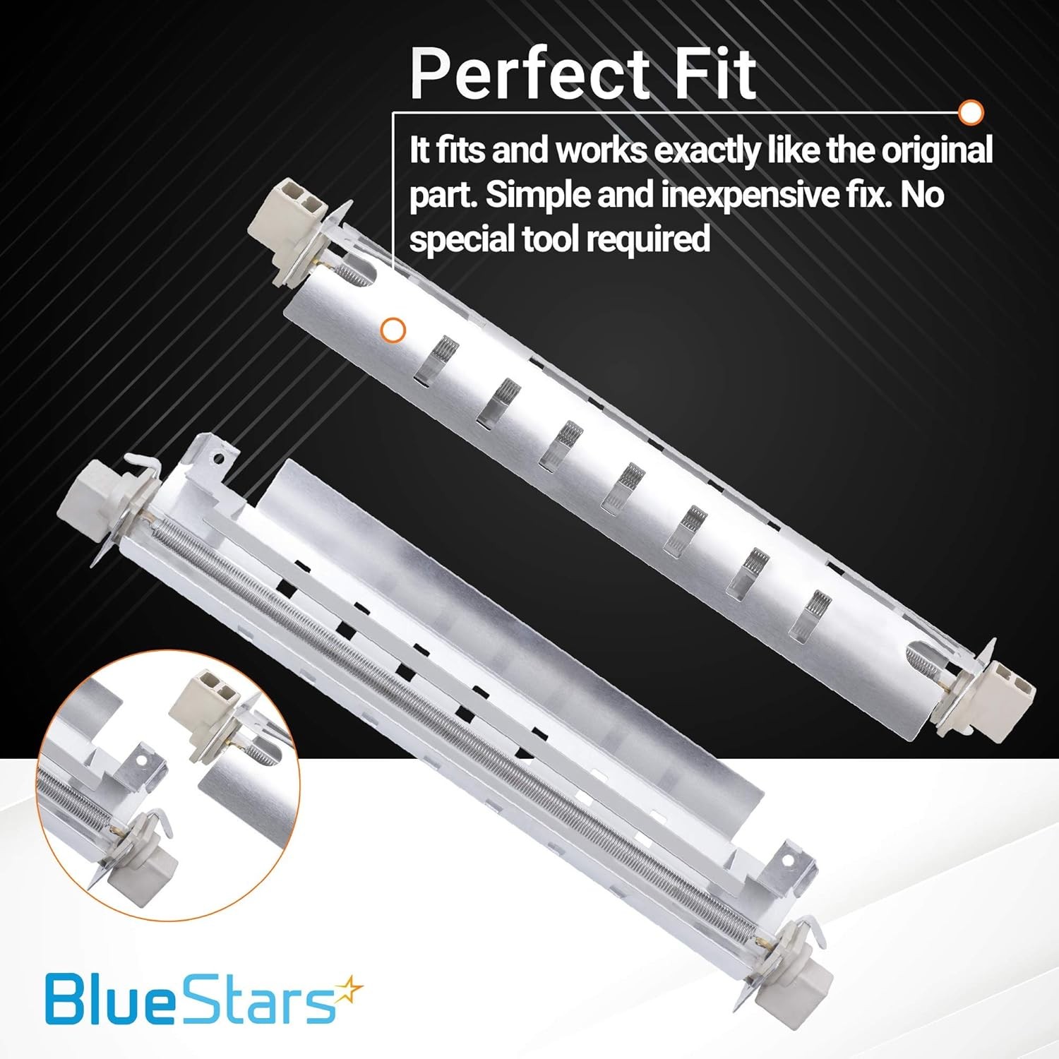 BlueStars Upgraded WR51X10055 Refrigerator Defrost Heater As pictured