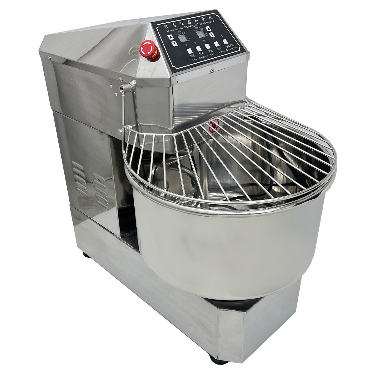 PreAsion Commercial Dough Mixer Spiral Mixer, 50QT Electric Flour Mixing Machine