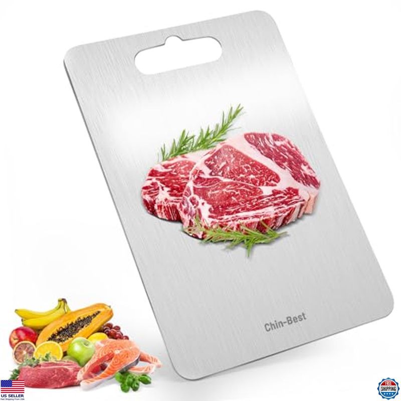 Premium Titanium Double-Sided Cutting Board – Food-Grade, Non-Toxic, 11.5″ x 8