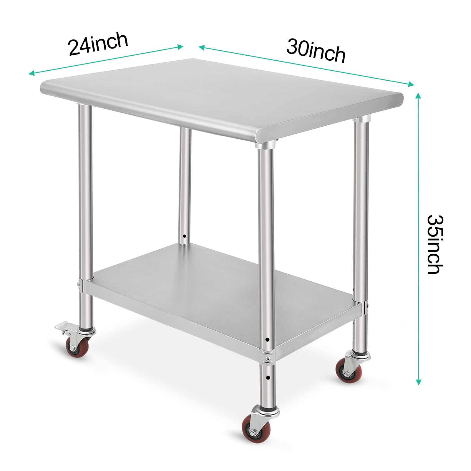 Stainless Steel Prep Table 24/36/48/60/70» NSF Commercial Kitchen Work Table