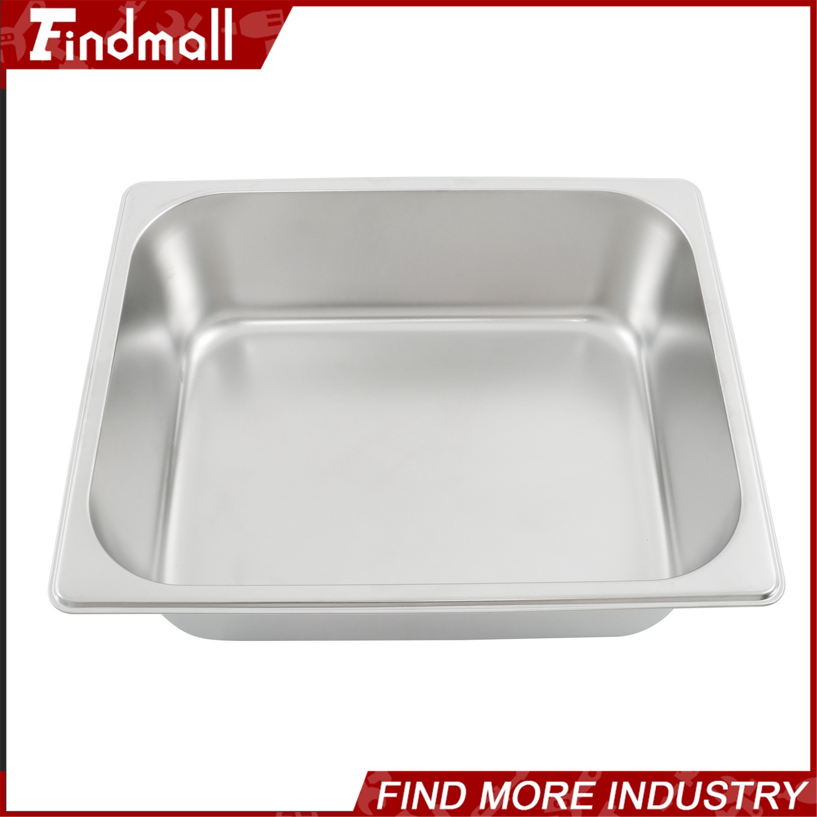 Findmall 4 Pack Hotel Pans 1/2 Size 4″ Deep Stainless Steel Steam Table