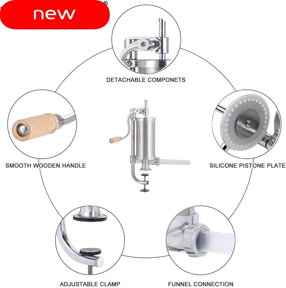 Embutidora de salchichas, máquina vertical de acero inoxidable para embutidos ca