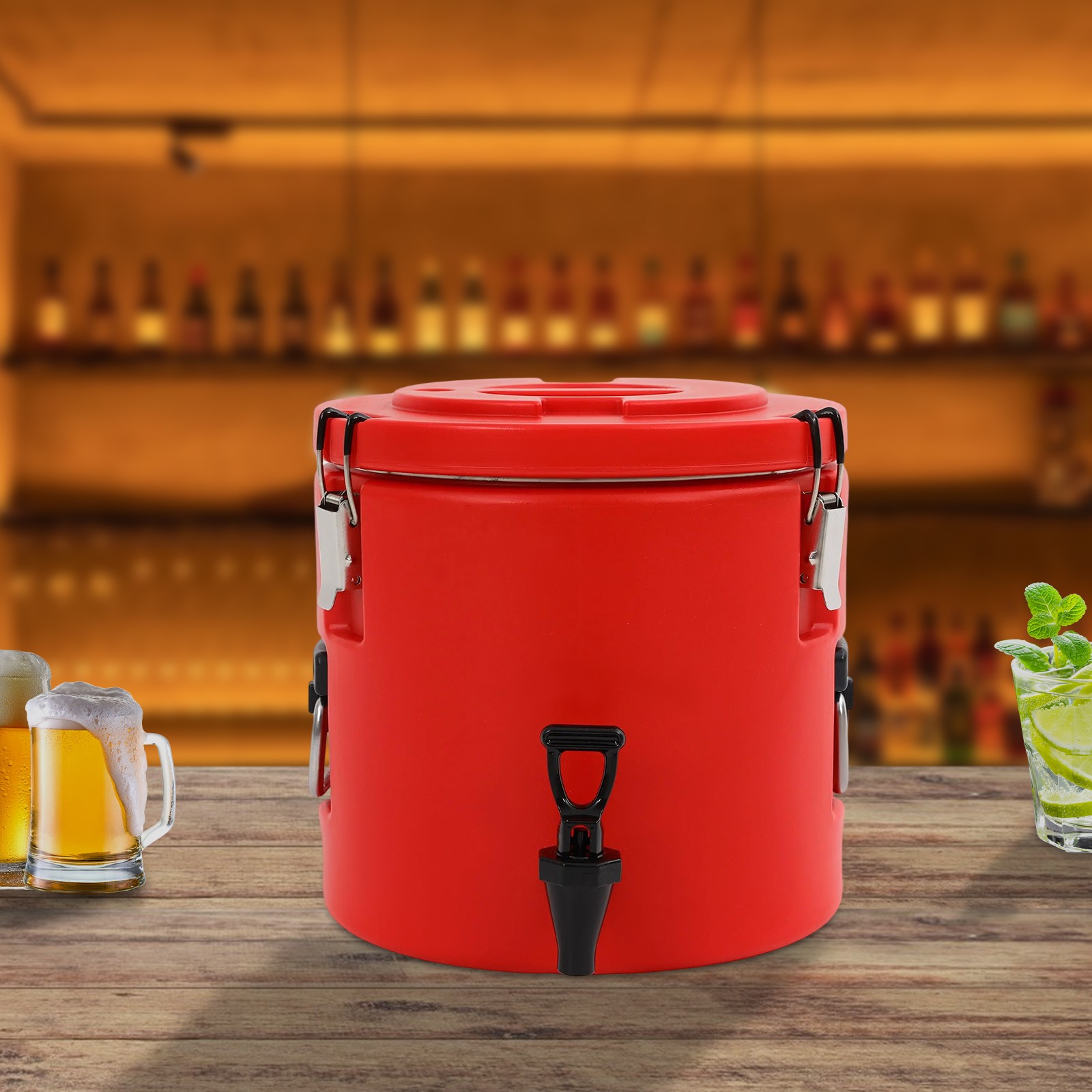 ３.3Gal Insulated Beverage Dispenser Hot &Cold Drink Dispenser Beverage Container