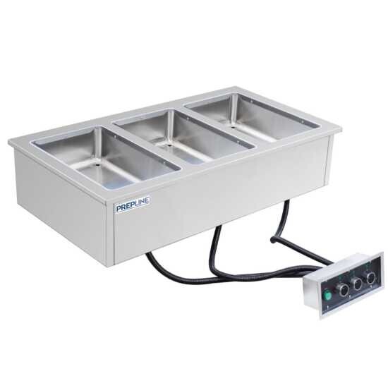 Stainless Steel Three Pan Insulated Drop-In Hot Food Well – 208/240V