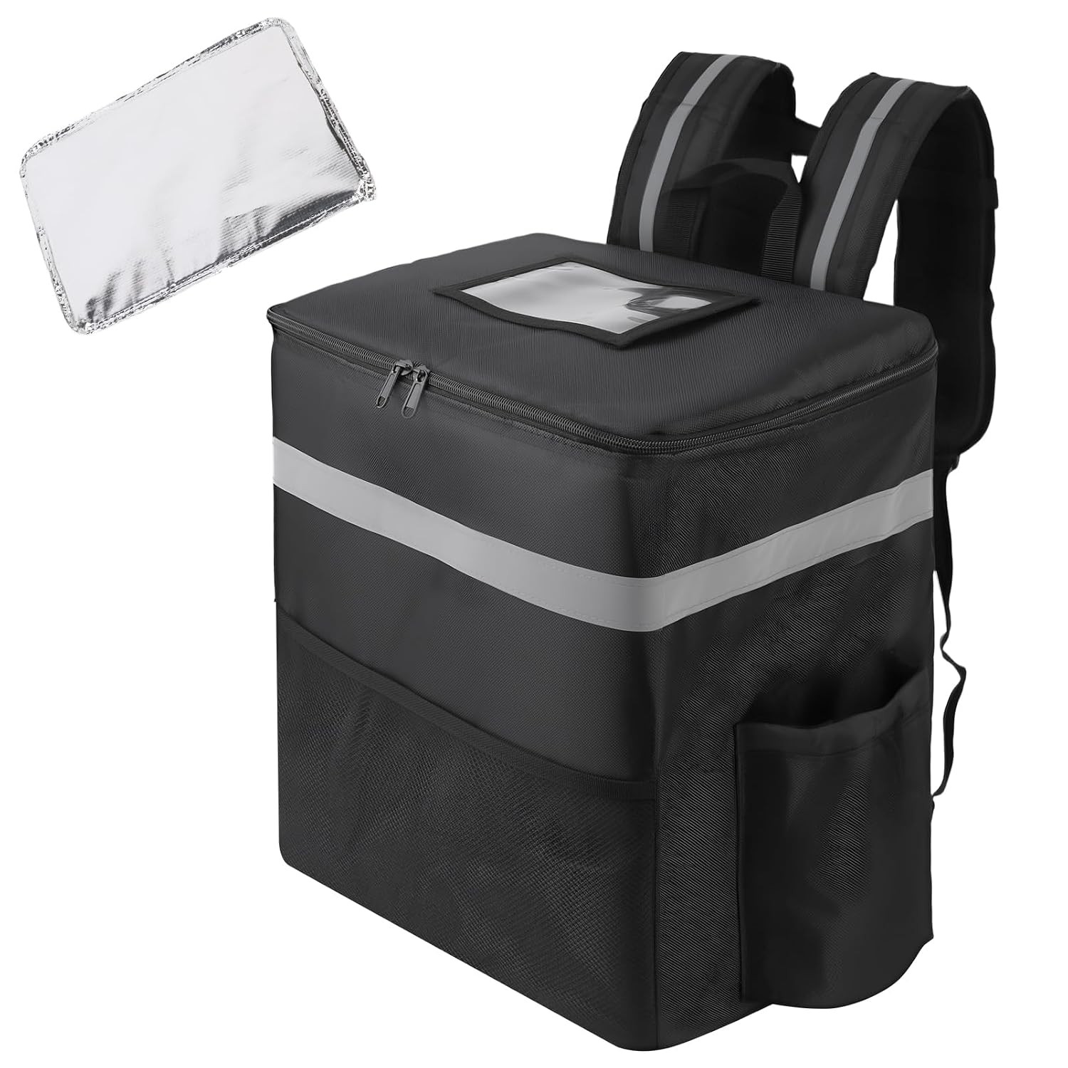 Large Insulated Food Delivery Backpack Expandable Capacity Bag for DoorDash