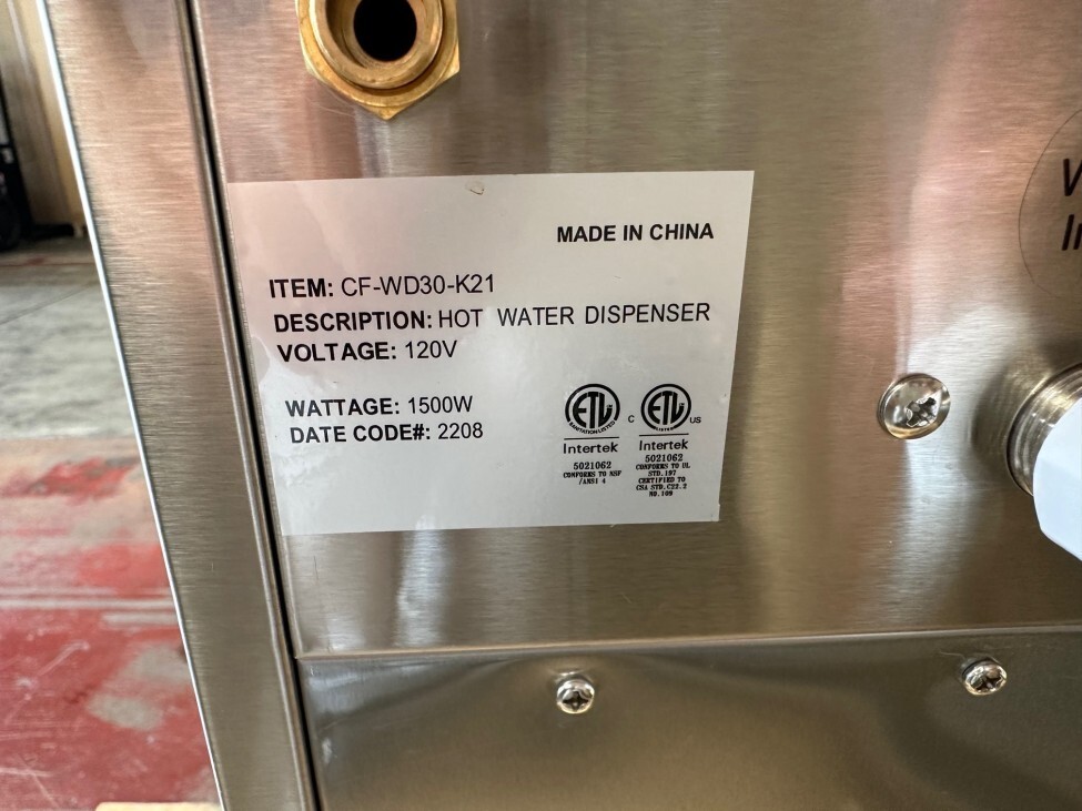NEW 30L Commercial Hot Water Dispenser Plumbed 1500W 110V NSF