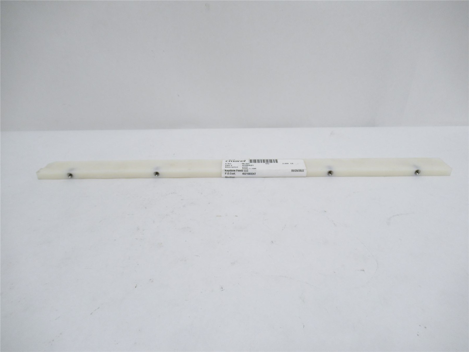 237169 Old-Stock; Marel 4120441 Auto Deboner Plate Assembly; 6-3/4″