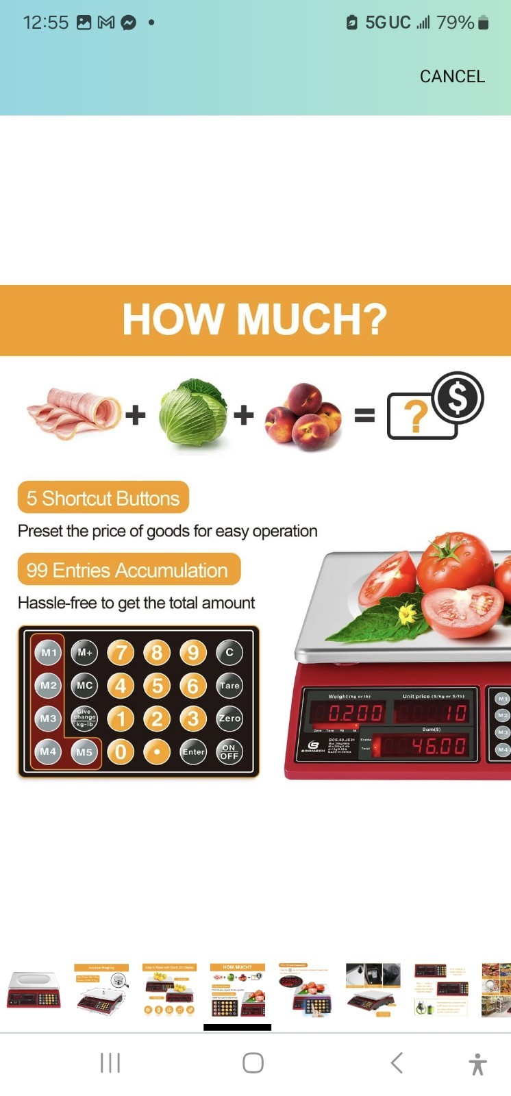 Bromech Price Computing Scale 66lb Digital Rechargeable Bcs-30-je21