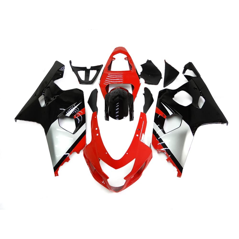 Silver Red ABS Fairing Kit For Suzuki GSXR600 GSXR750 K4 2004 2005 Injection
