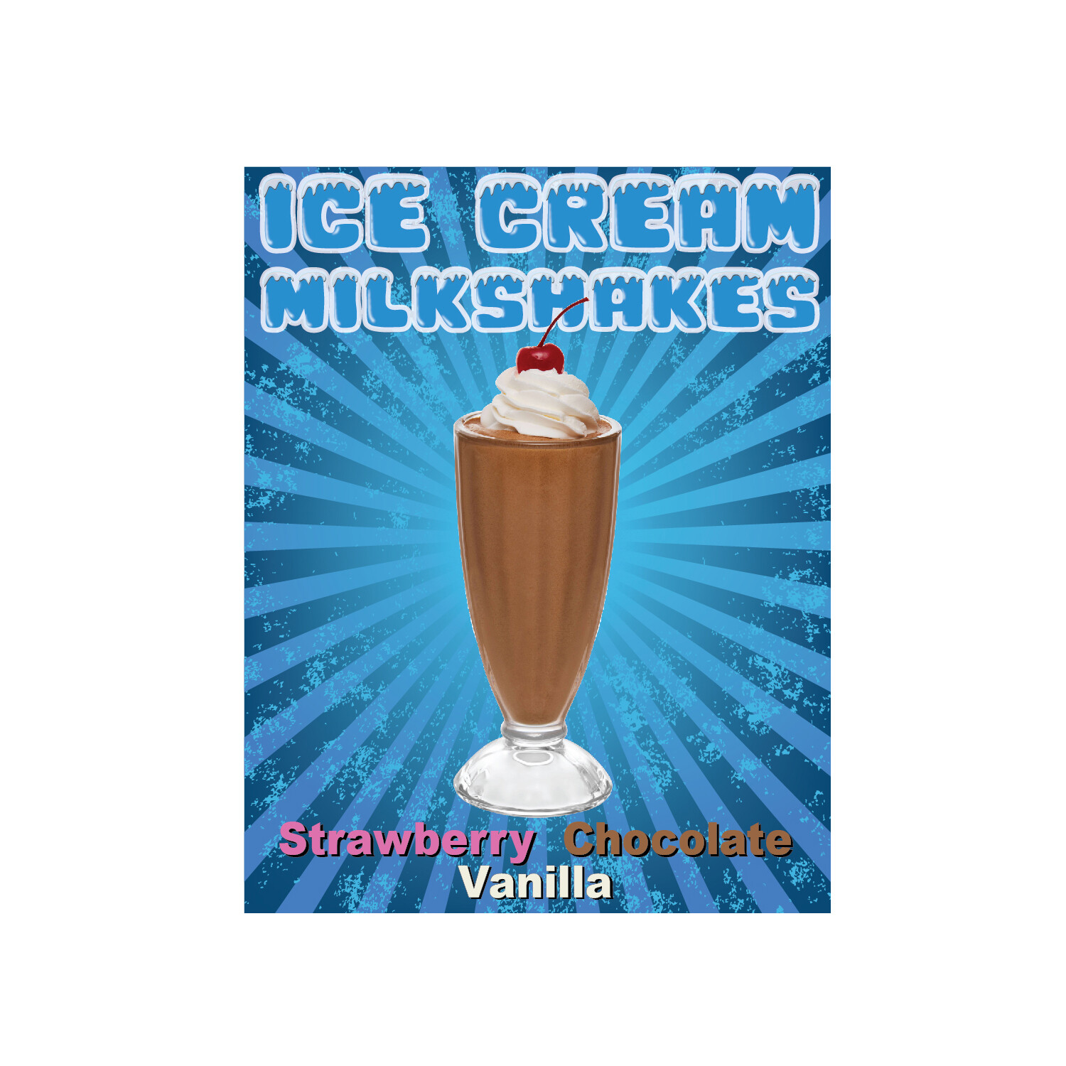 Ice Cream Milkshakes DECAL (Various Sizes) Food Truck Concession Vinyl Decal