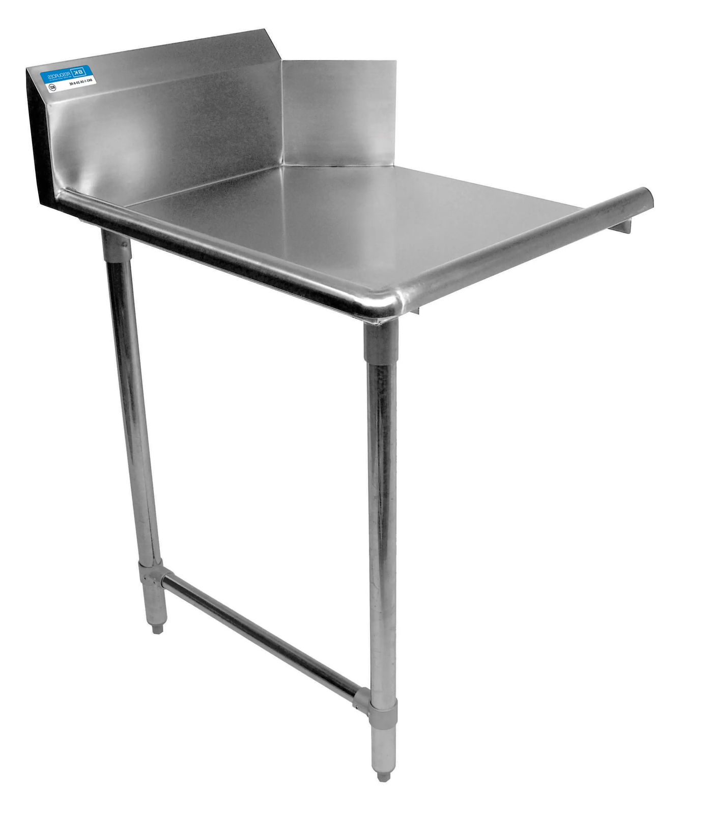 BK Resources BKCDT-26-L-SS 26″ Clean Straight Dishtable Left Side w/ S/s Legs