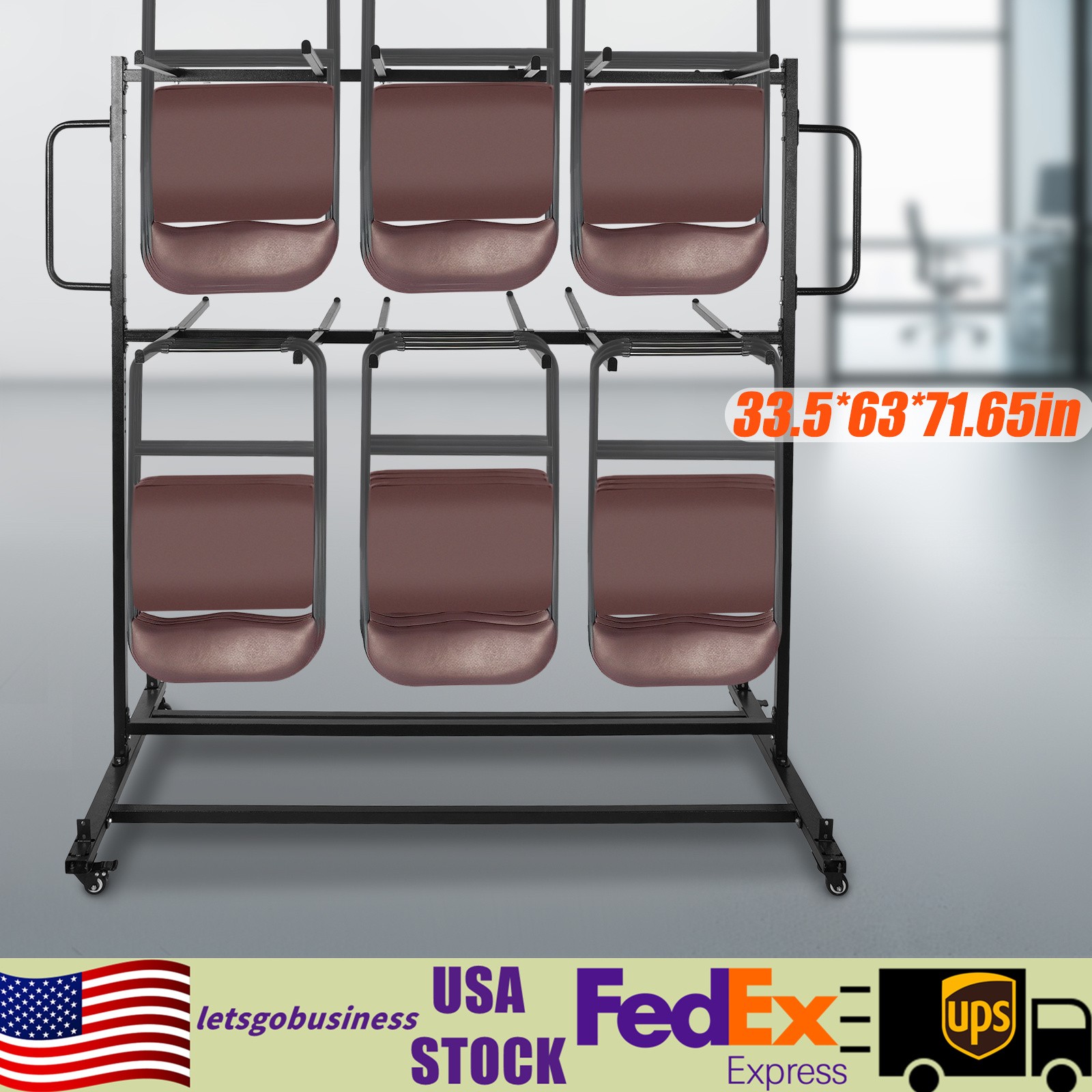 84 Chairs Folding Chair Cart Heavy Duty Mobile Stackable Chair Table Dolly