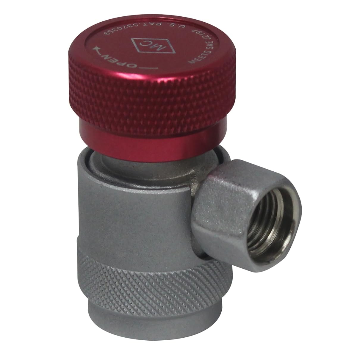 Mastercool 82834-Sl Red/Silver 14Mm-F X 16Mm High-Side Manual R134A Safety Lock