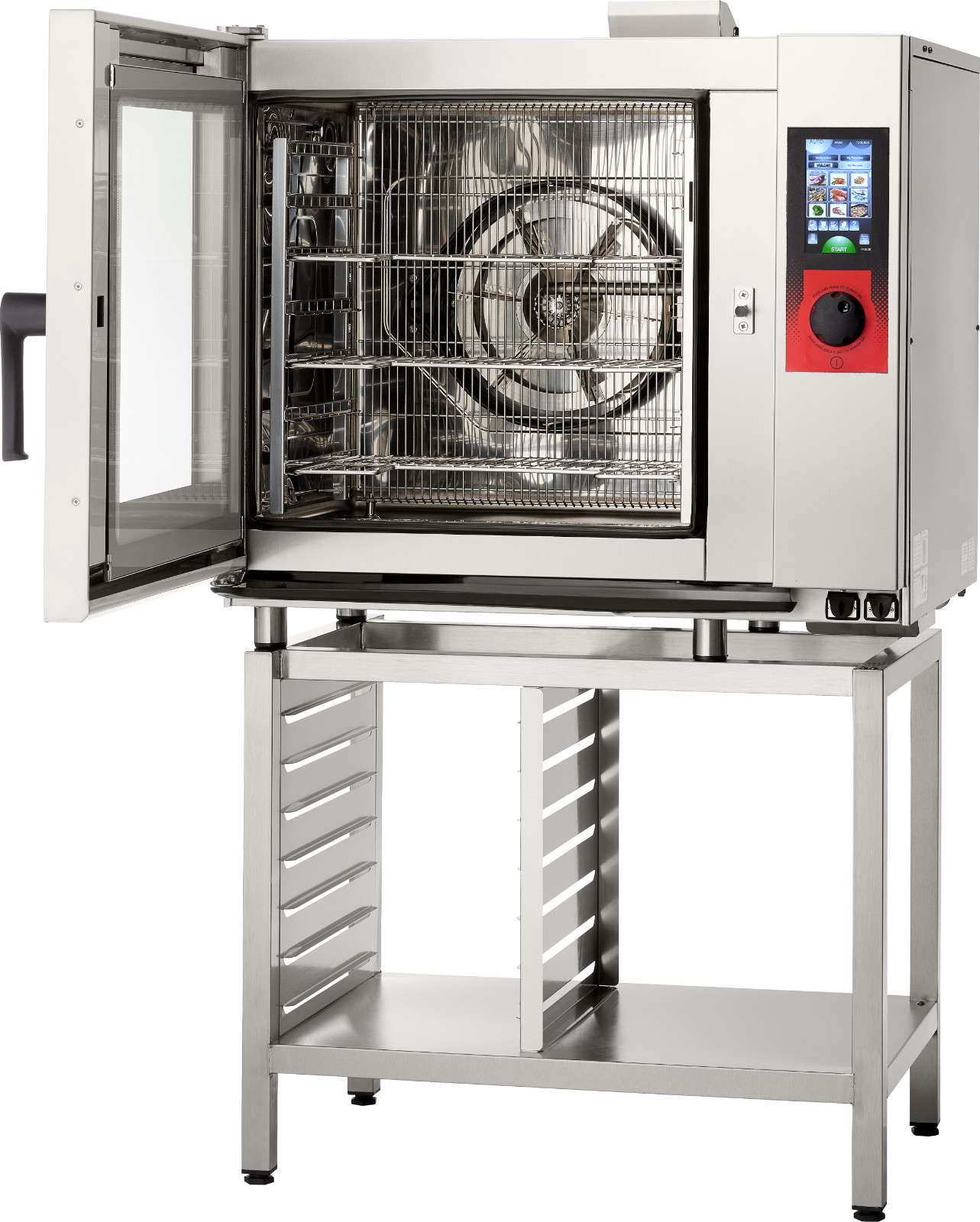 New – 1-Year Warranty – Vulcan Half Size Electric Combi-Oven, Stand, TCM-61E-208
