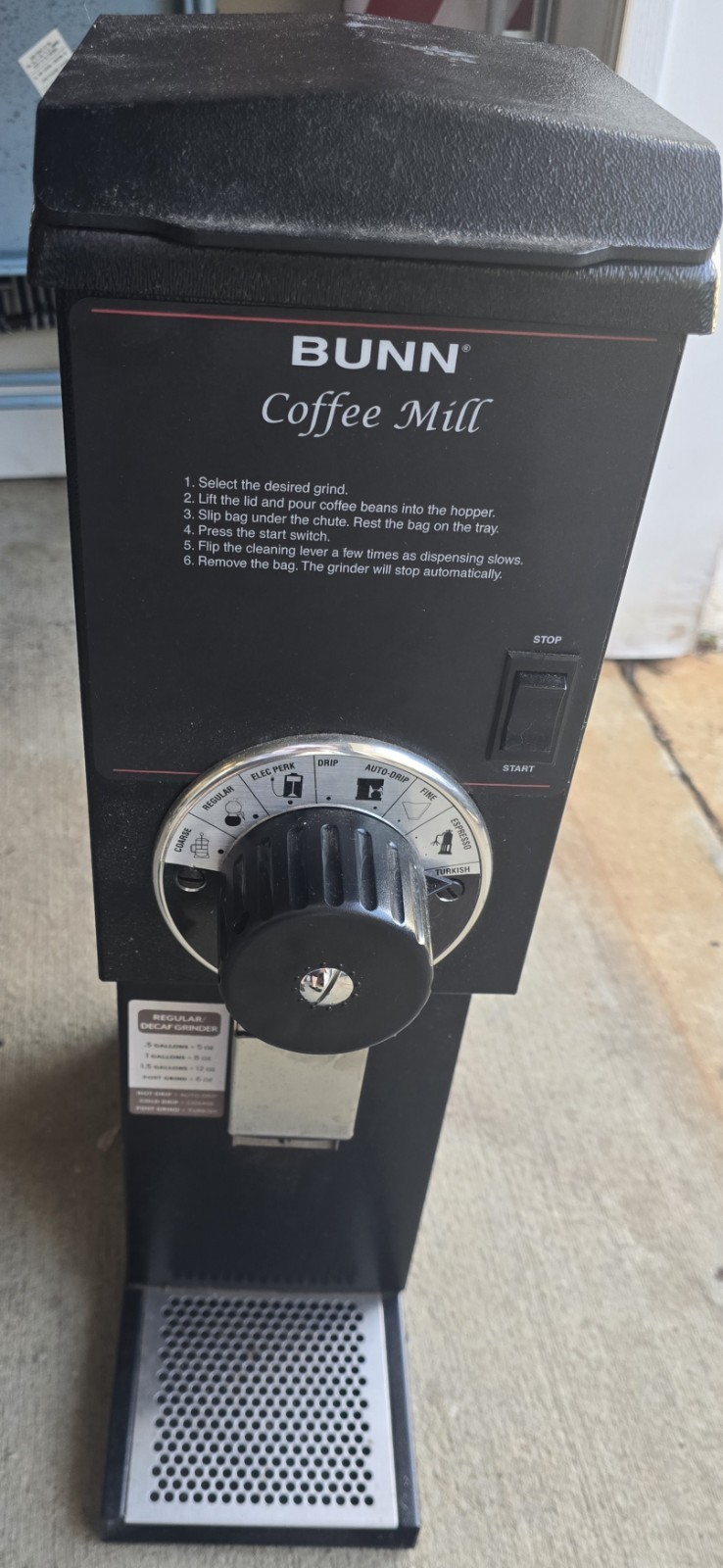 BUNN G3 HD 22100.0000 BULK COFFEE BEAN GRINDER MILL Tested Works See Description