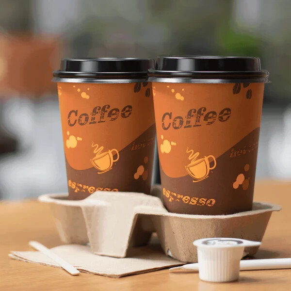 Karat 16oz Paper Hot Cups – Coffee (90mm) – 1,000 ct, C-K516