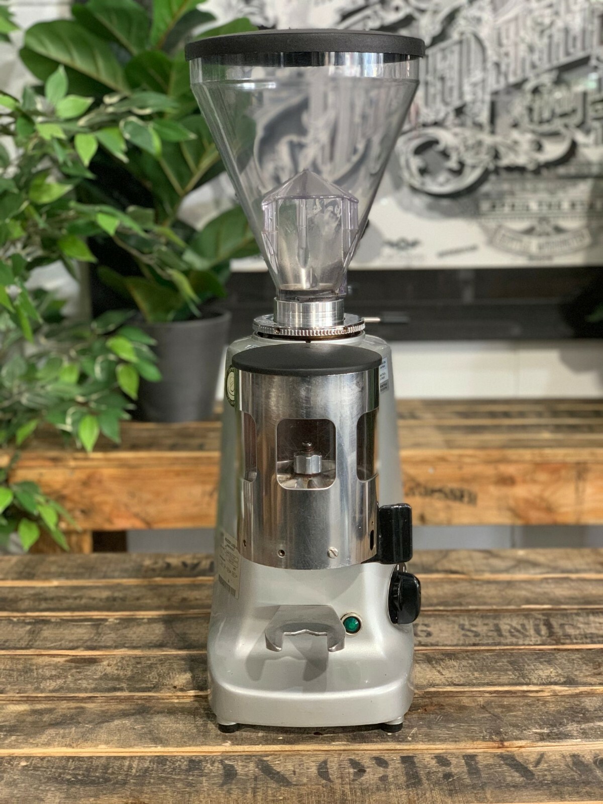 MAZZER SUPER JOLLY AUTOMATIC SILVER ESPRESSO COFFEE GRINDER COMMERCIAL CAFE