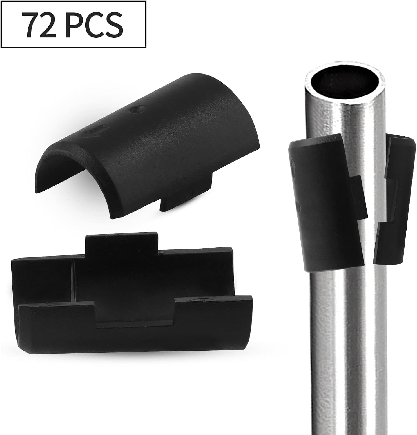 72 Pack Wire Shelf Clip, 3/4 Inch Dia Split Shelving Sleeves Replacements for Wi