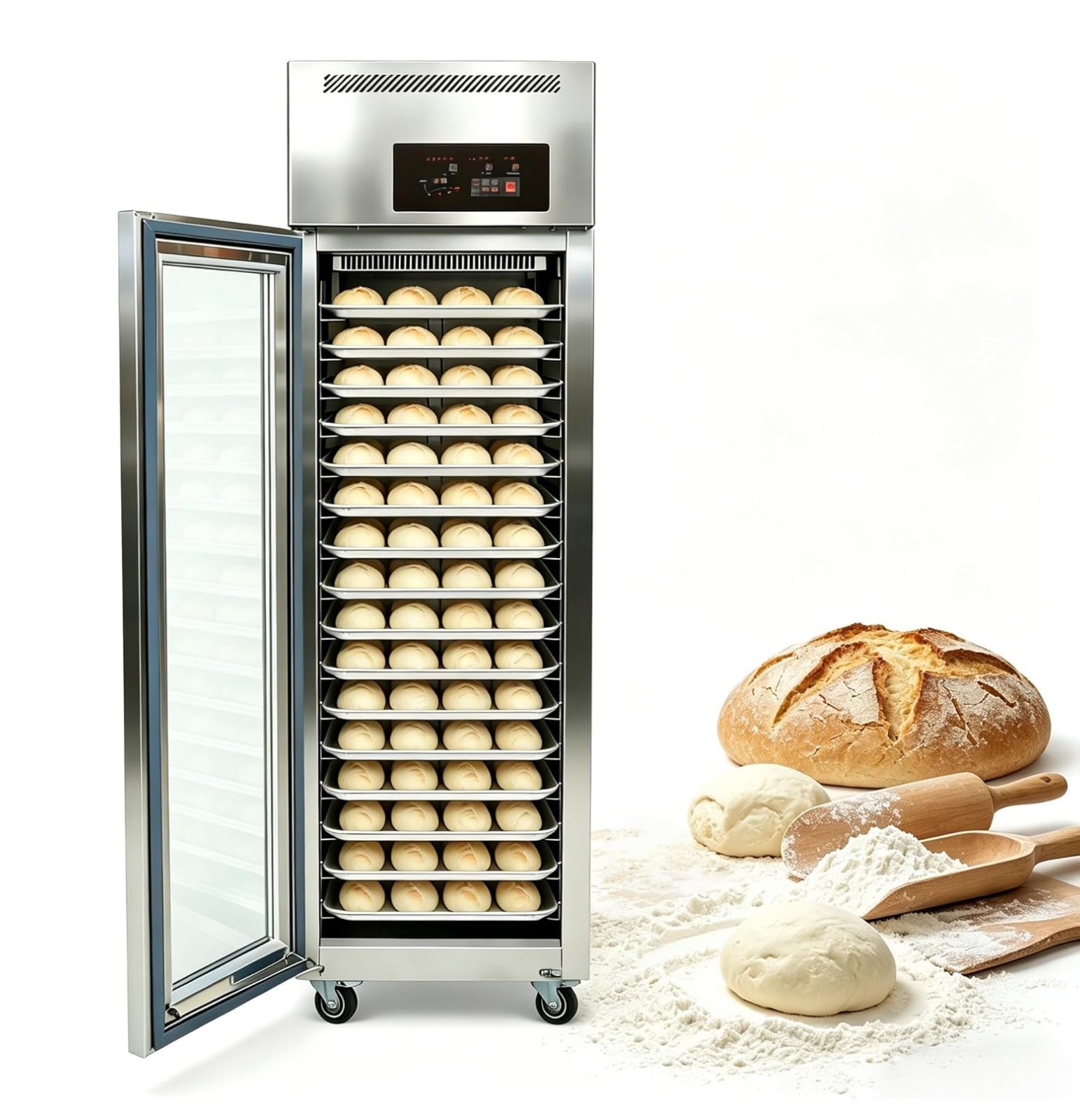 Kolice 16 pans Commercial Dough Proofing Machine 18×26 in Sheet Pans -22C to 45C