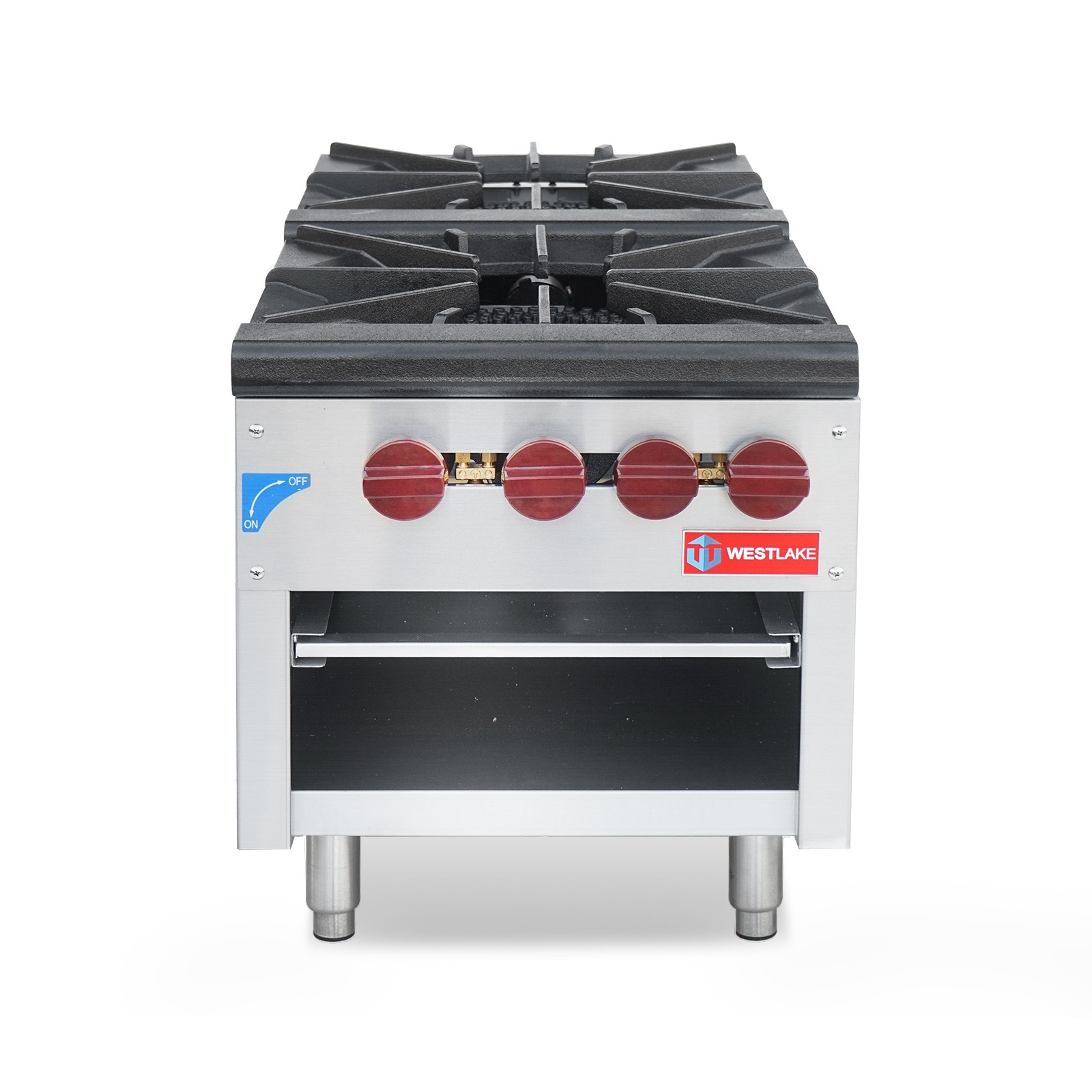 Westlake 18″ Commercial Gas Stock Pot Range 2 Burners 80000 X 2 BTU NG/Propane