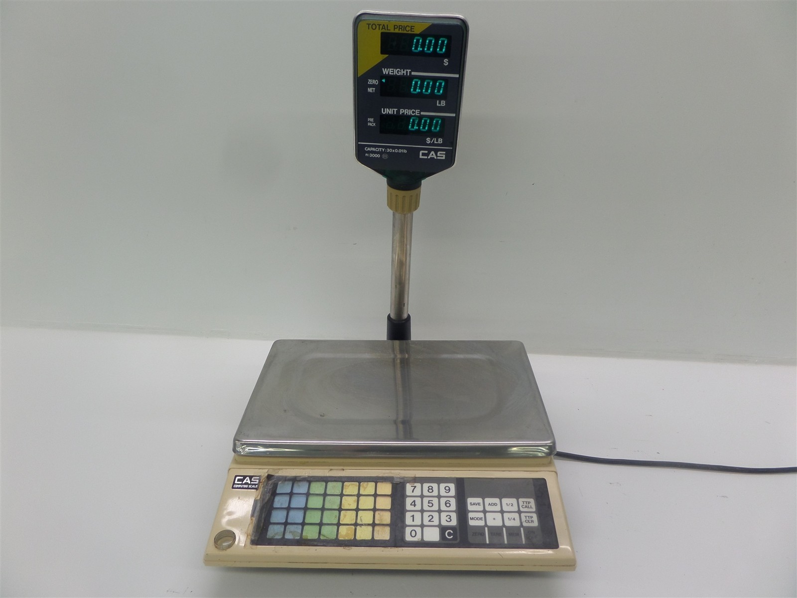 CAS Computing Deli Scale Angel 15M 0.2-30lbs 120v 60Hz