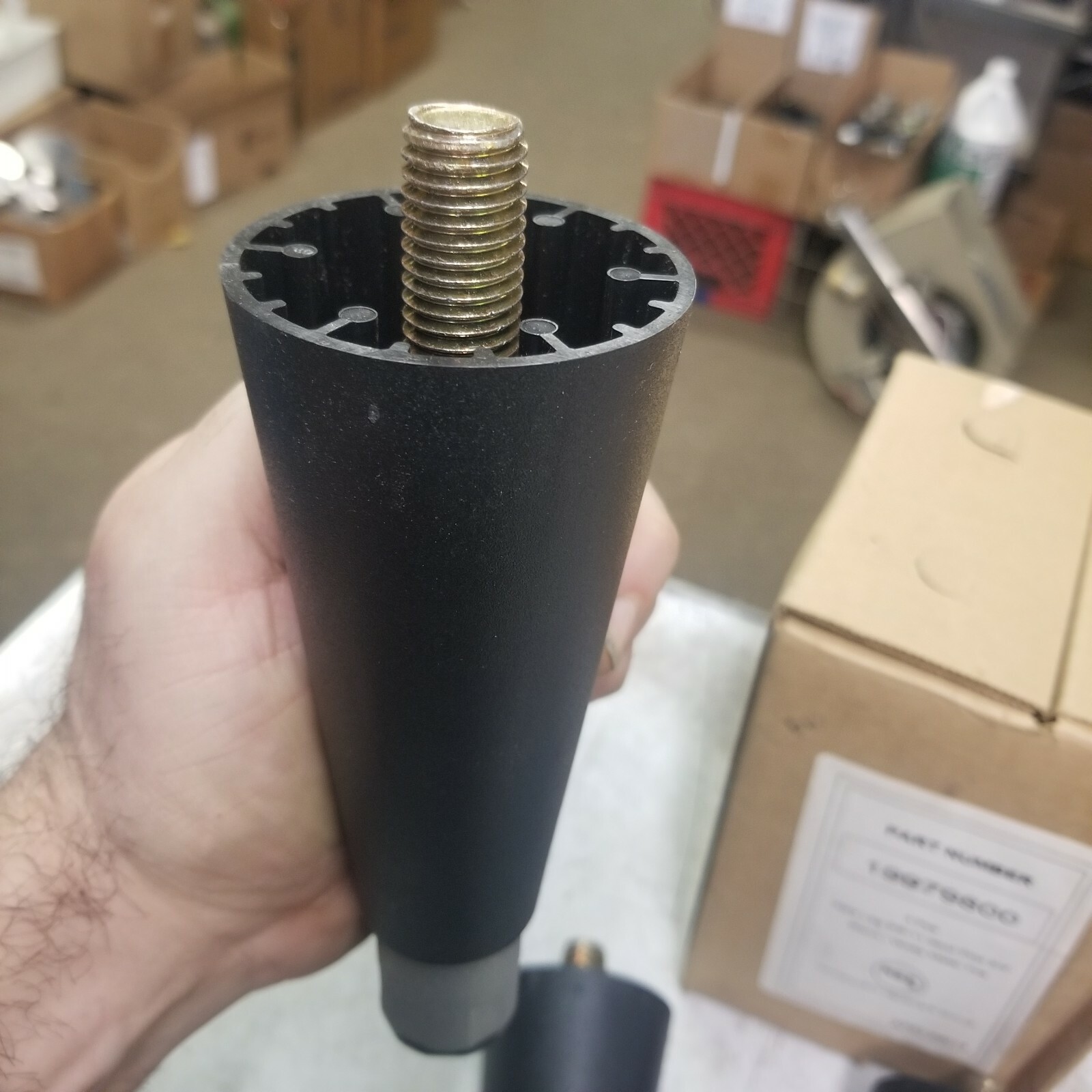 COMPONENT HARDWARE GROUP PN:19979800 4 PCS. ABS LEG 5/8-11 STUD PROT 3/4″ BLACK